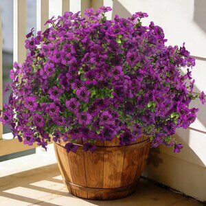 20-Bundles Purple Artificial Greenery Flowers Hanging Plants Home Decoration